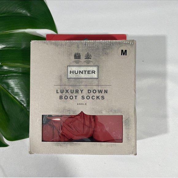 NIB $55 Hunter‎ [ Medium 5 6 7 ] Chelsea Down Insulated Boot Socks Military Red - Picture 3 of 14